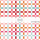 Red, pink, blue, and orange plaid patterned fabric by the yard 