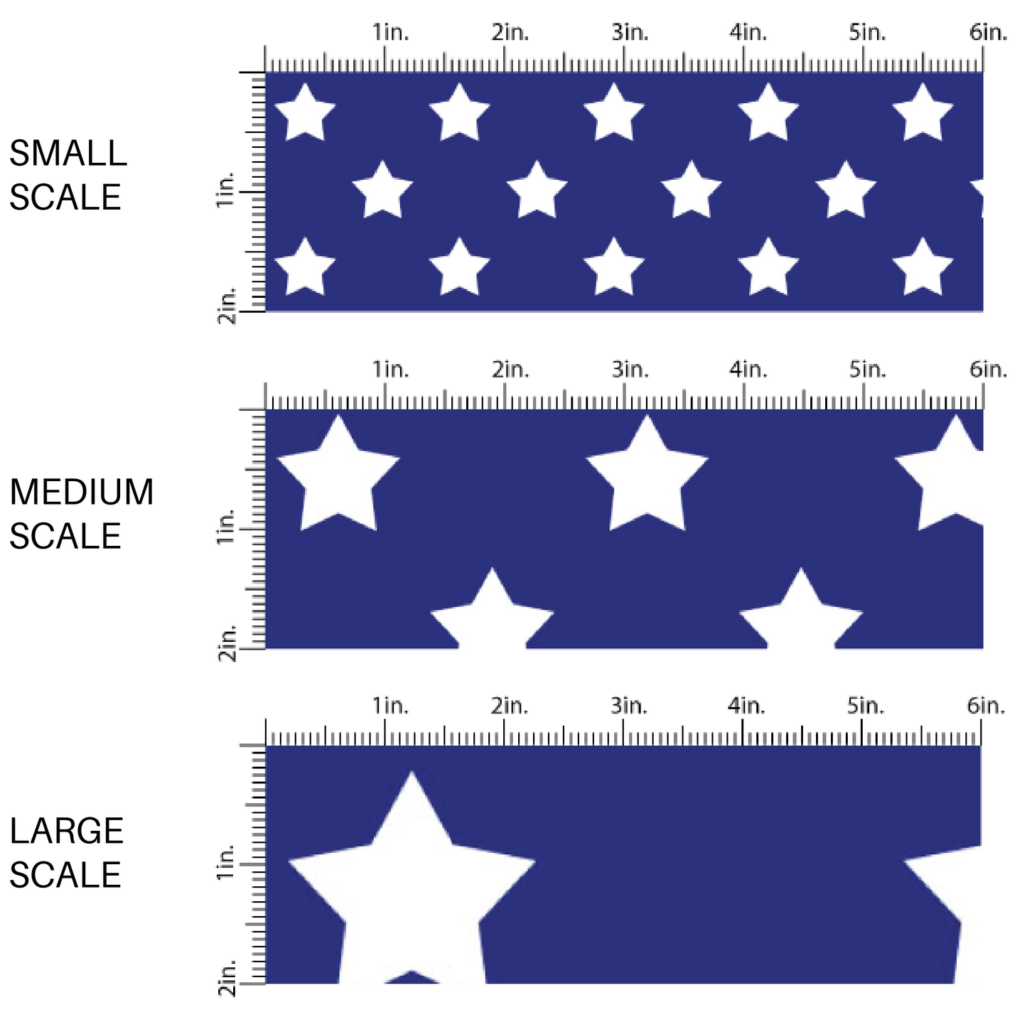 Navy Blue fabric by the yard scaled image guide with white stars