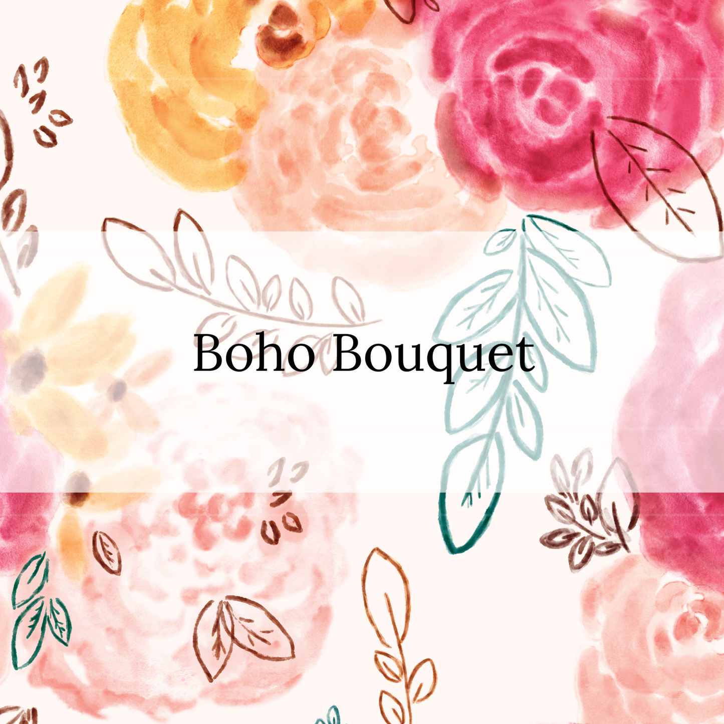 Boho Floral | Seamless Gal | Bow Strips