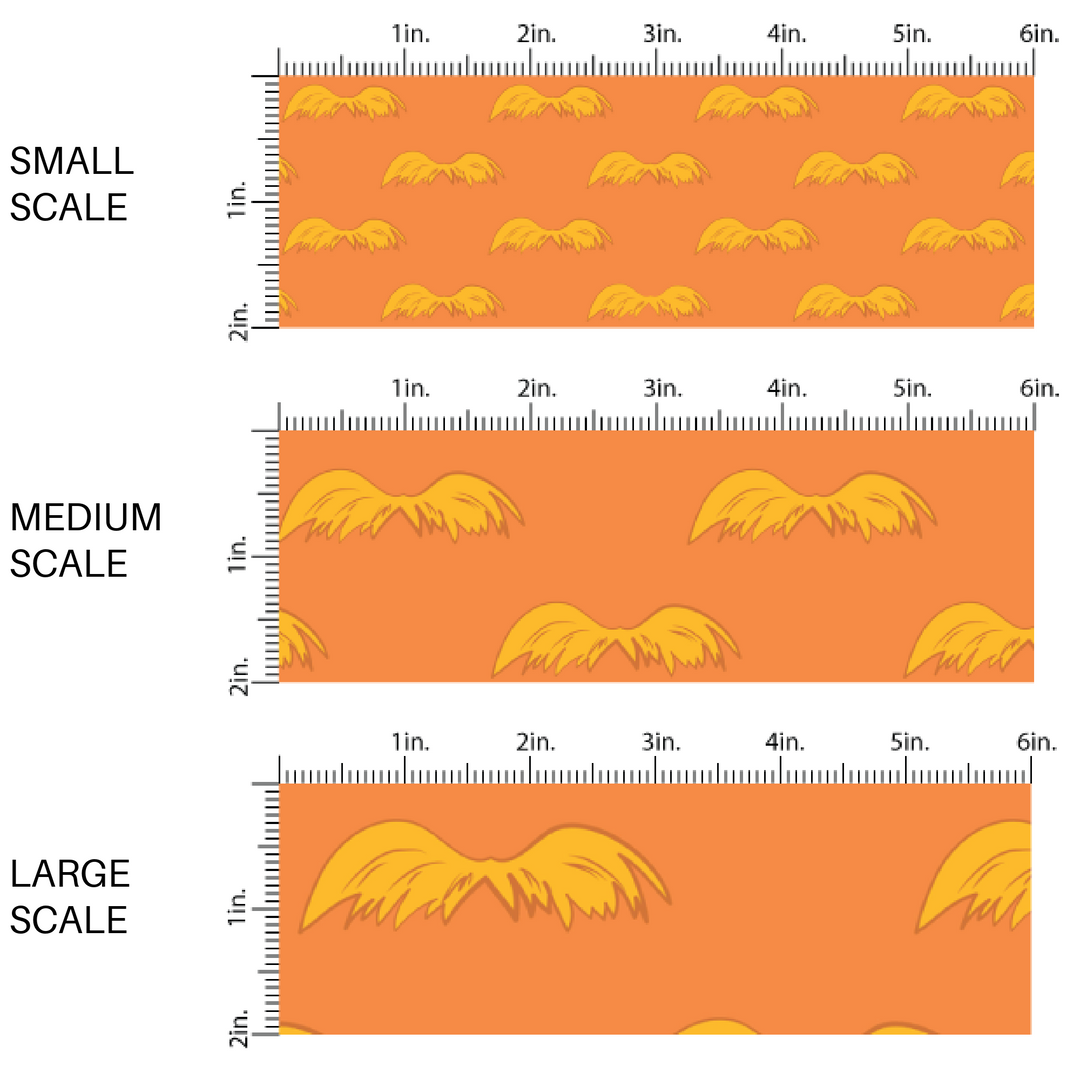 Orange fabric by the yard scaled image guide with light orange mustaches