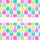 Neon checkered print fabric by the yard with Easter bunny silhouettes  - Easter Fabric 