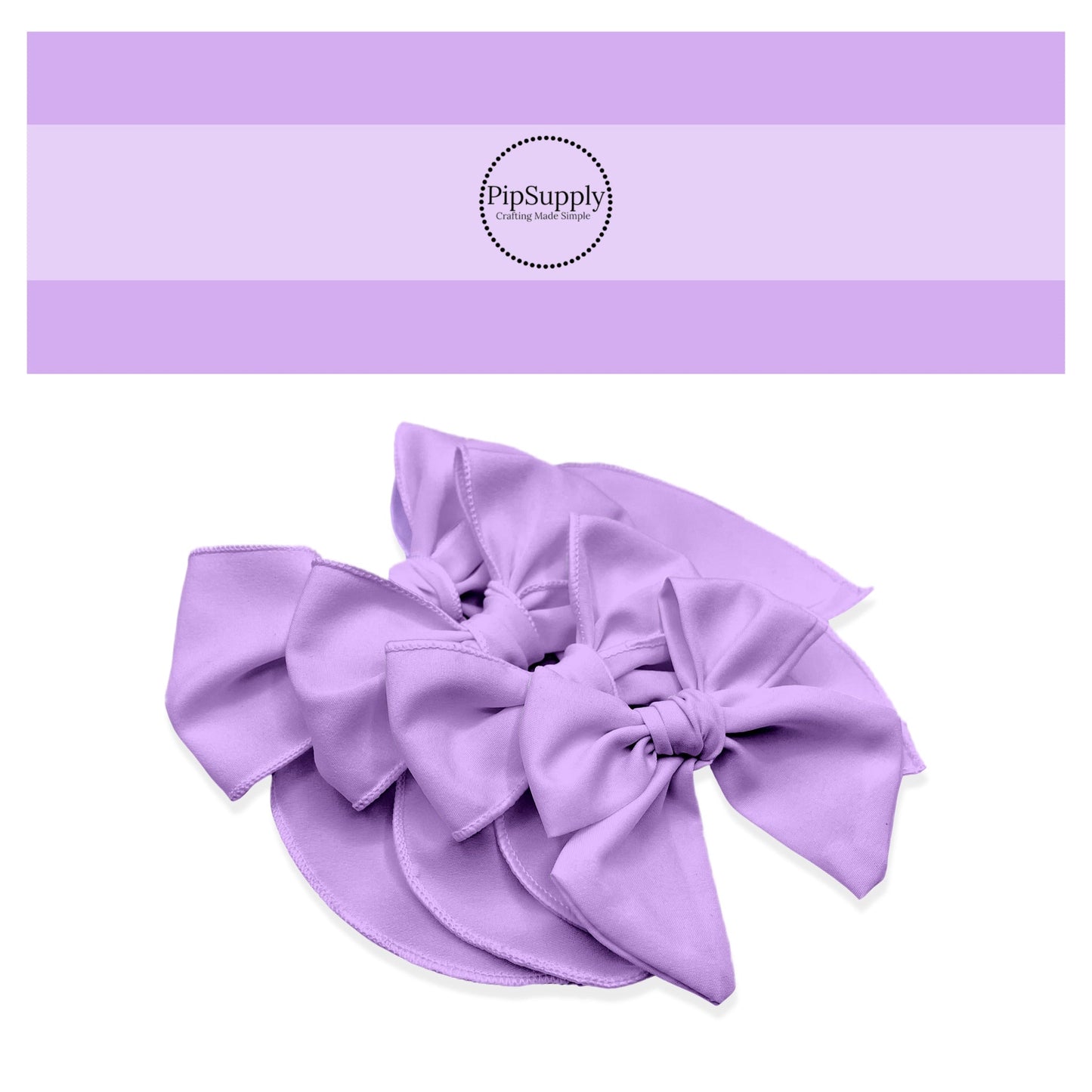 Lavender Light Purple solid colored sailor bows.