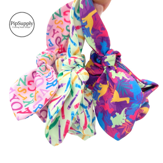Bright School Time | Tied Scrunchies
