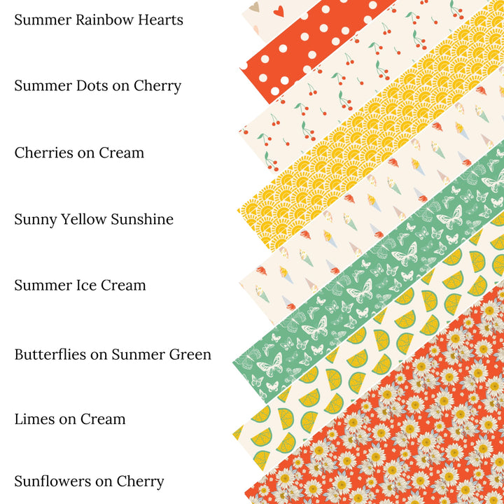 Summer Dots on Cherry Faux Leather Sheets