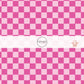 Light pink and hot pink checkered fabric by the yard