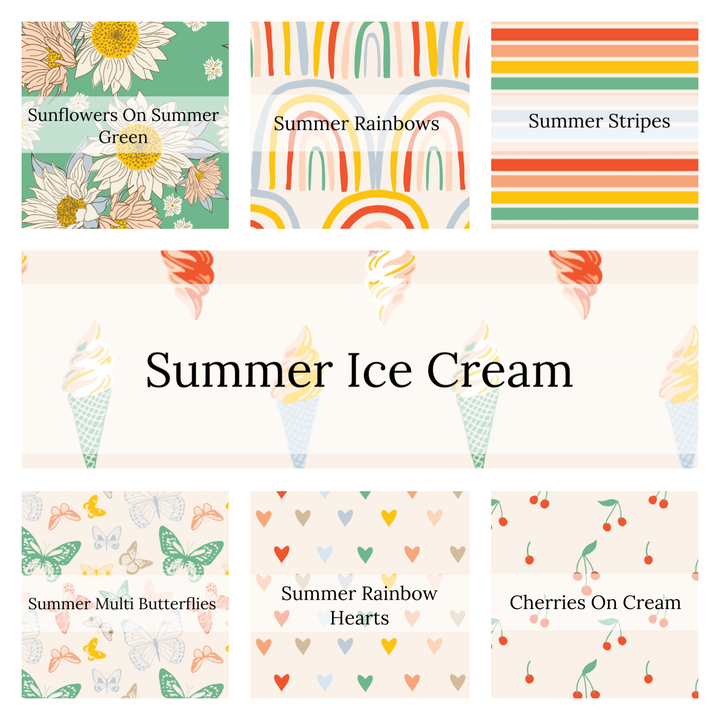 Bright summer themed high quality fabric adaptable for all your crafting needs. Make cute baby headwraps, fun girl hairbows, knotted headbands for adults or kids, clothing, and more!