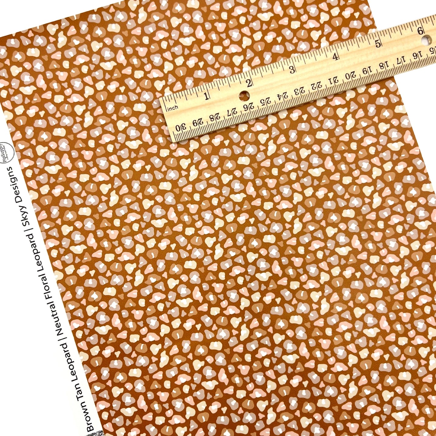 Neutral Floral Leopard | Skyy Designs Co | Faux Leather Sheets