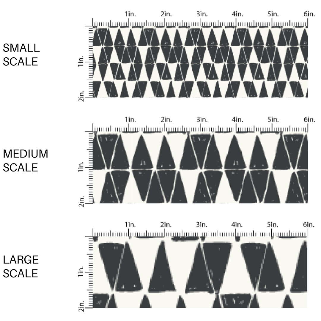 Black Triangle Trees on White Size Chart