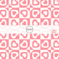 Pink and white Heart Checkered pattern Fabric by the Yard 