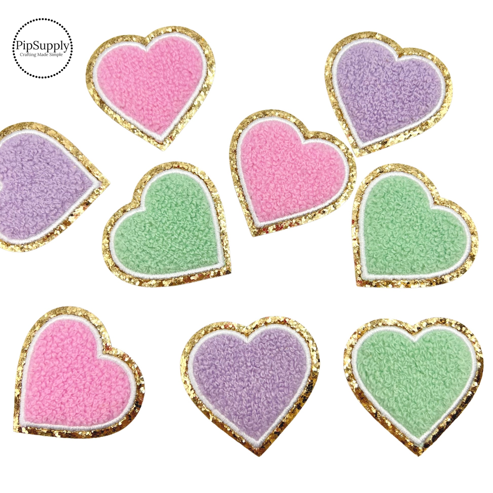 Iron On | Heart Patch | Chenille Heart Patch | Iron On Patches