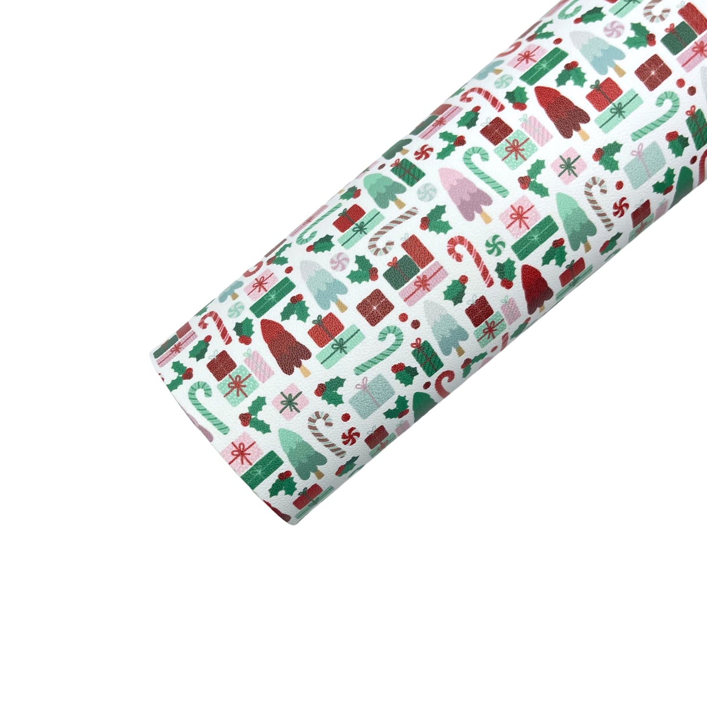 Winter Christmas Prints | Faux Leather Fabric Sheets
