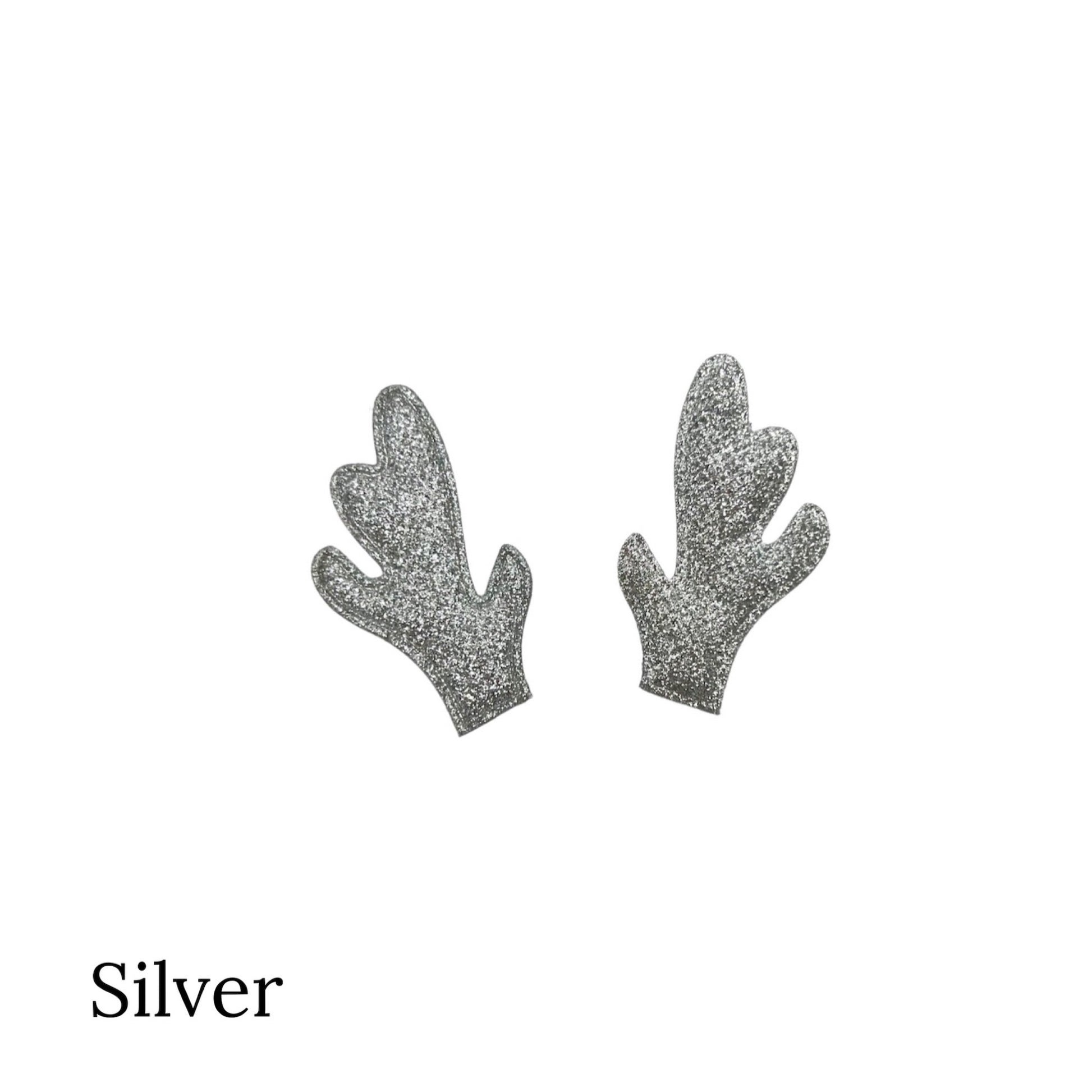 silver antlers on a white background