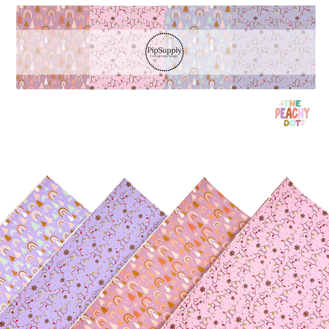 Frosted Forest Lights | The Peachy Dot | Faux Leather