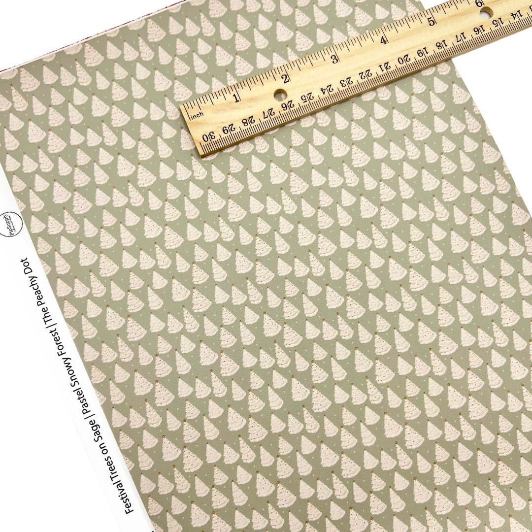 Pastel Snowy Forest | The Peachy Dot | Faux Leather