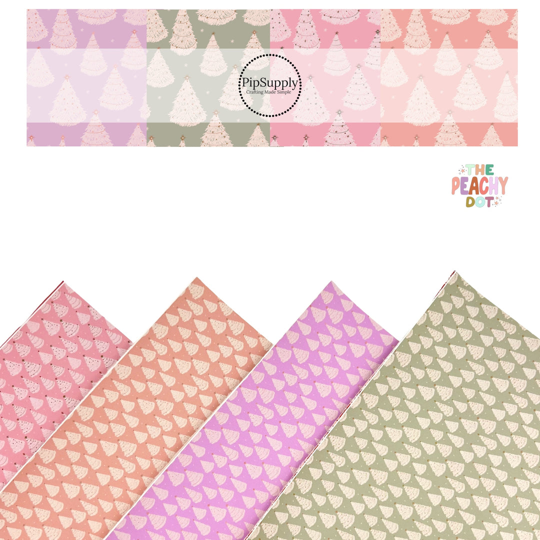 Pastel Snowy Forest | The Peachy Dot | Faux Leather