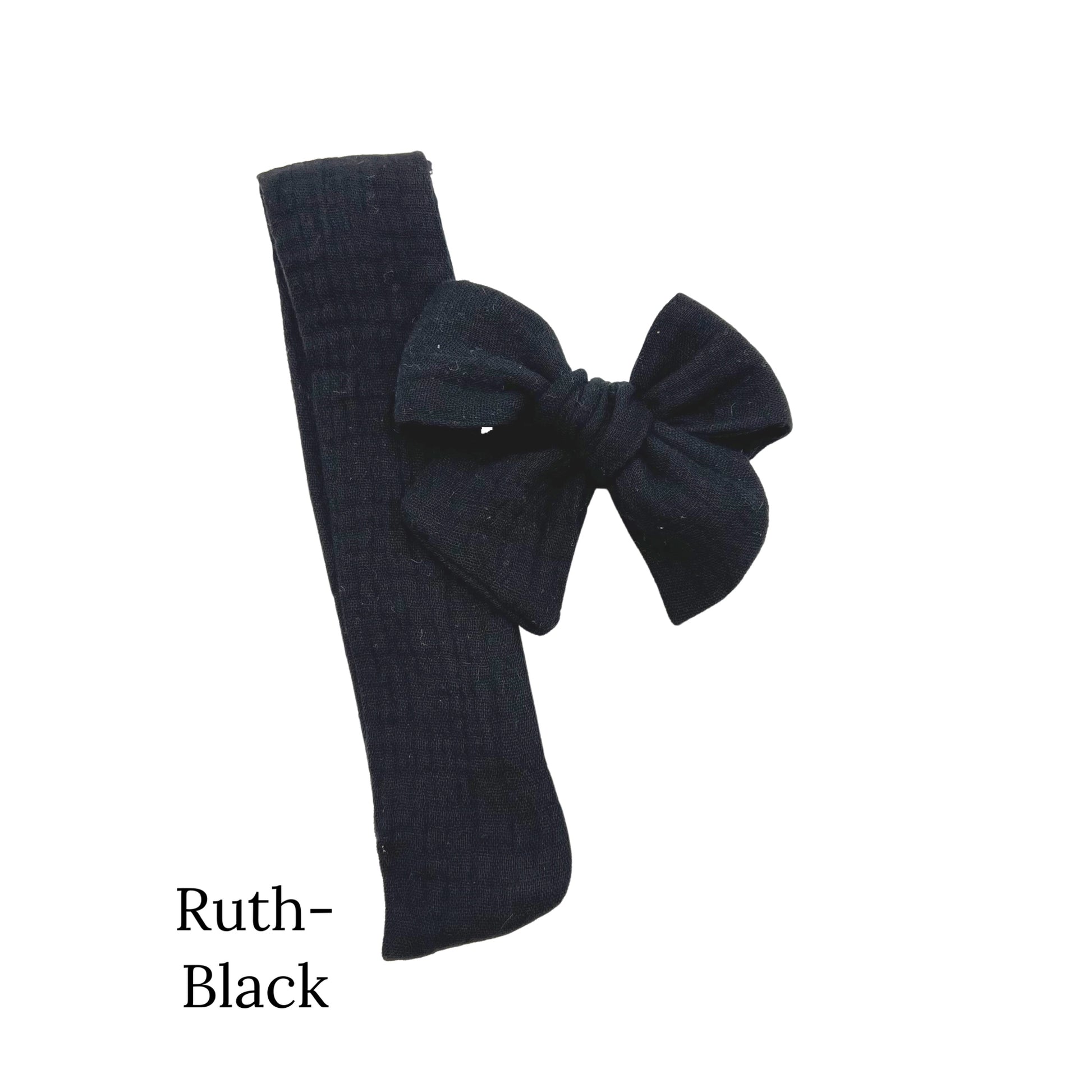 Small black cotton bowstrips
