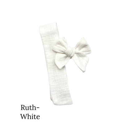 Small white cotton bowstrip