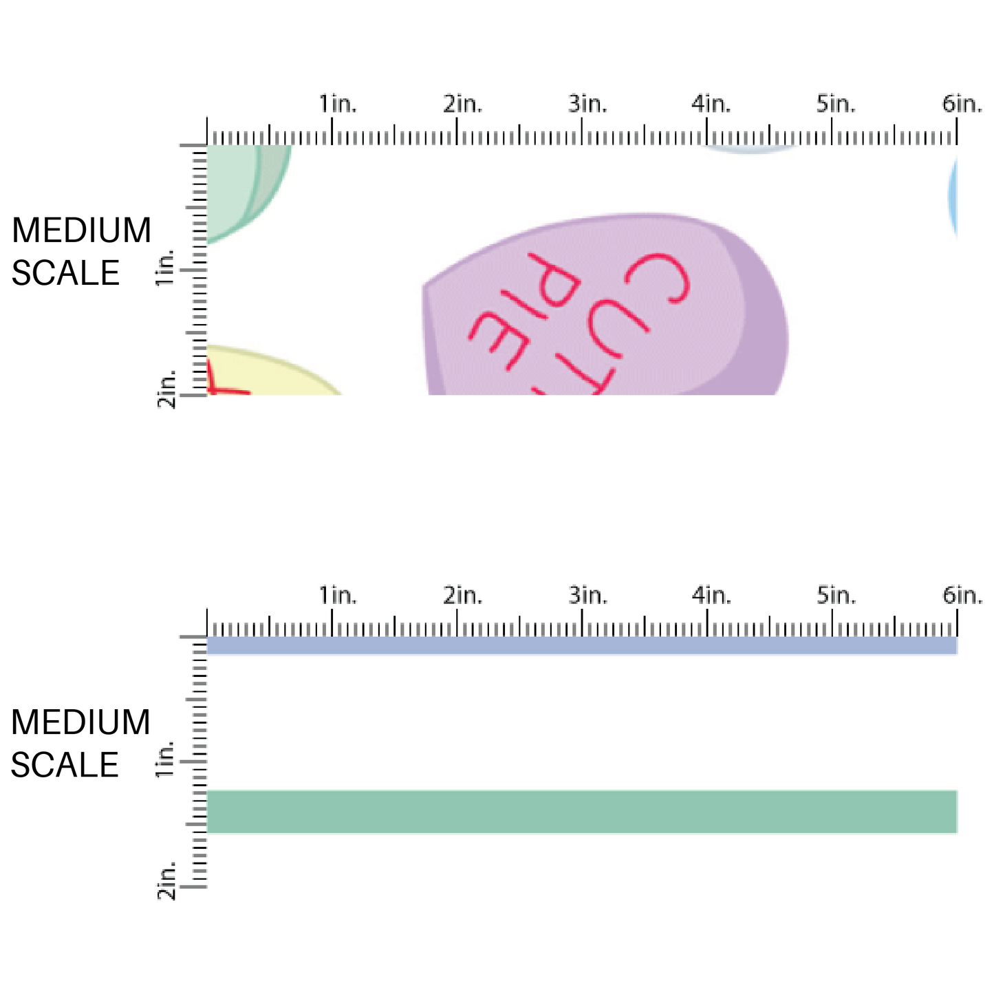 Large Scale sizing for pastel valentine's day  fabric by the yard 