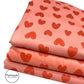 Coral Leopard Hearts | Hey Cute Design | Large Print Stretch Fabrics