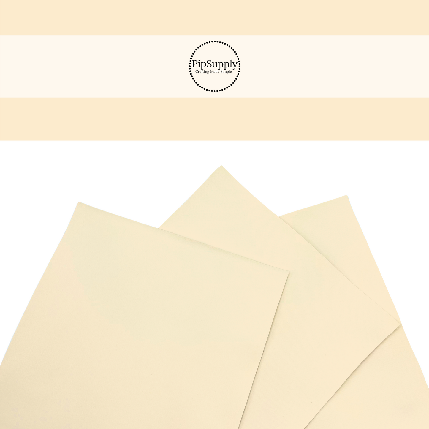 Cream Solid Smooth Faux Leather Sheets