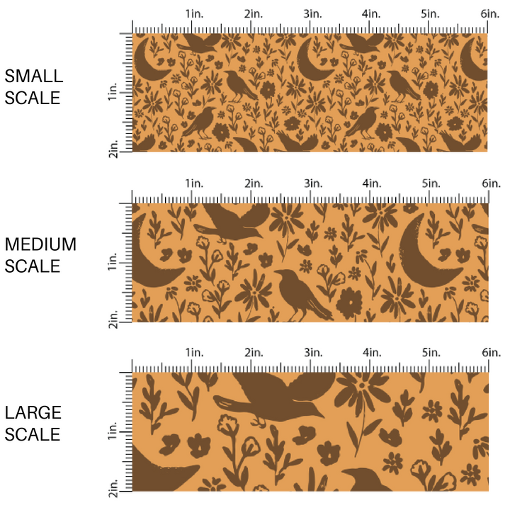 Floral Fields and Pumpkins | Indy Bloom | Fabric By The Yard