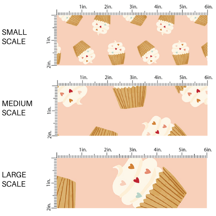 Fabric by the yard scaled image guide with vanilla cupcakes and heart shaped sprinkles