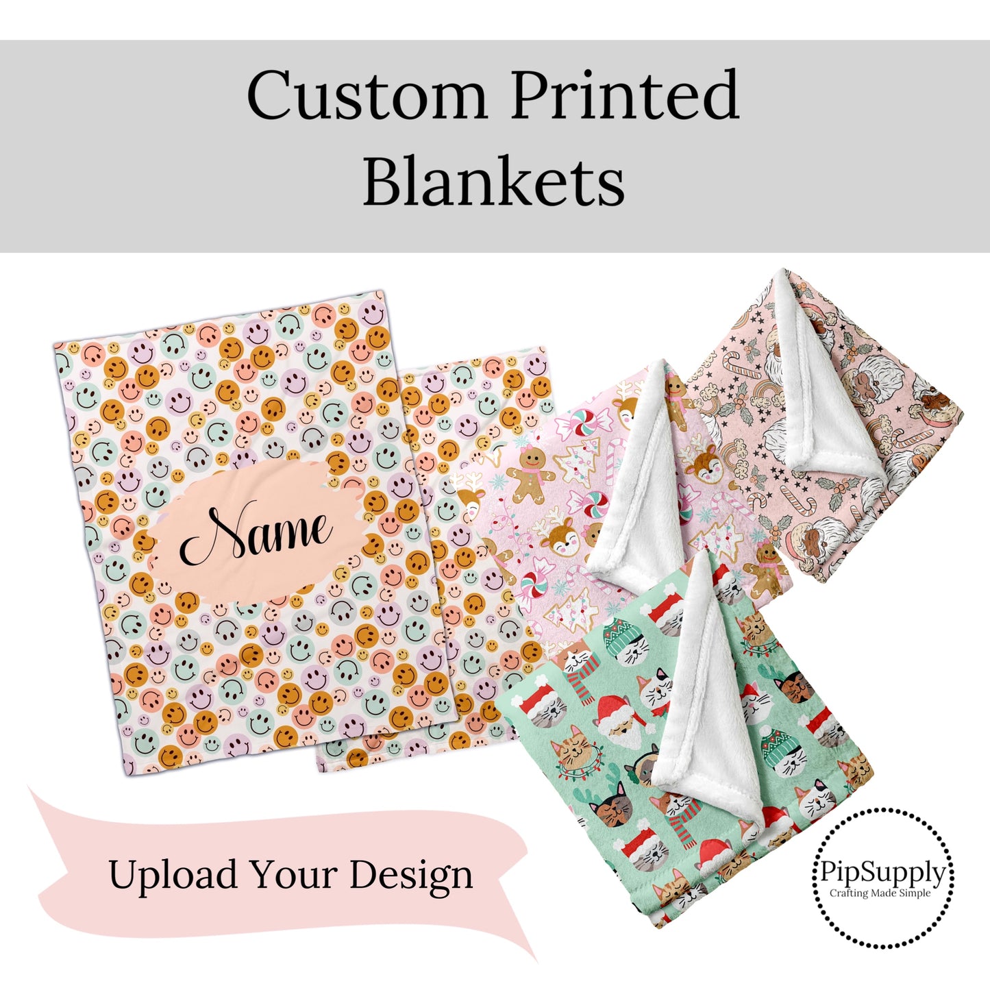 Custom Printed Minky Blanket - Personalized Blanket - Upload your own design custom blanket