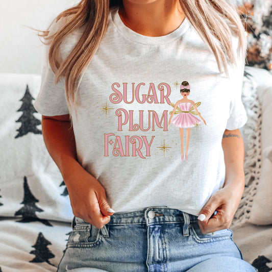 Christmas DTF and Sublimation that says "Sugar Plum Fairy"