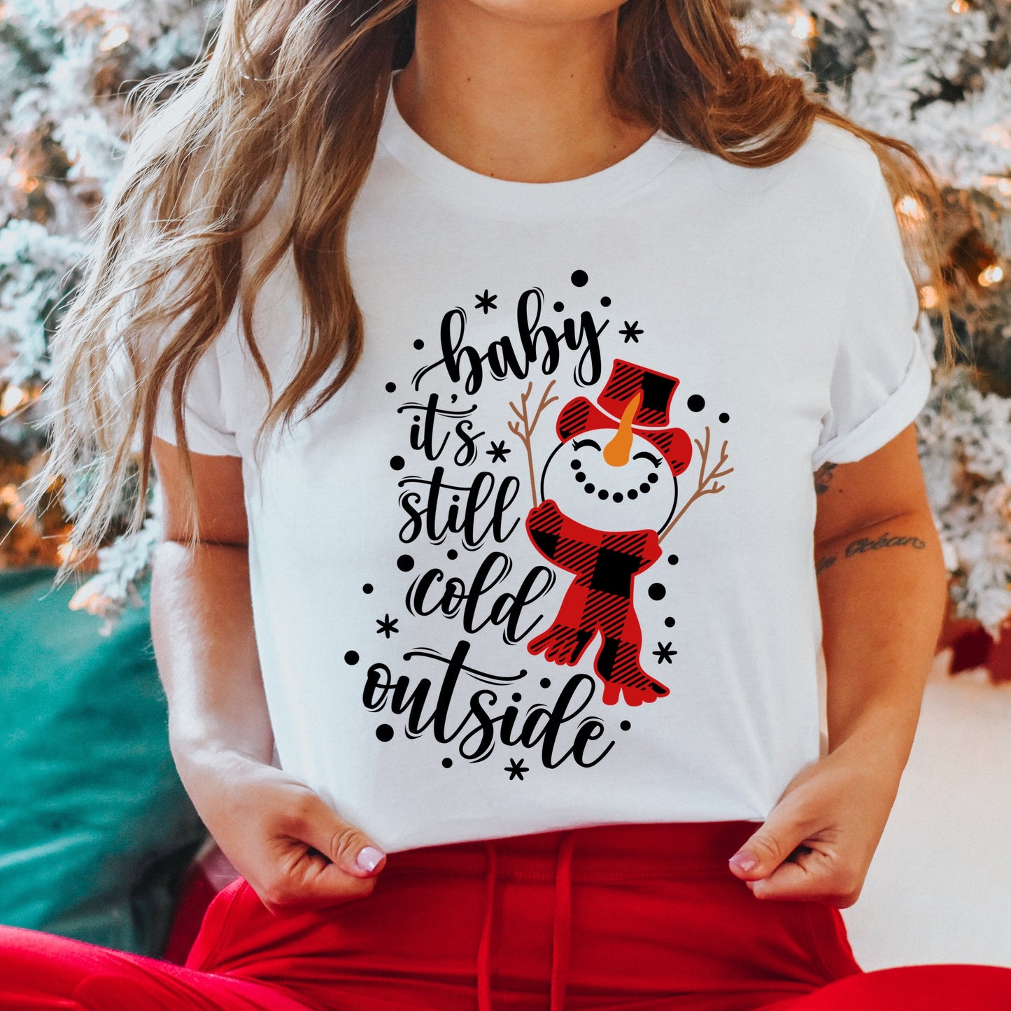 Sublimation or DTF Transfers | Luff Design Studio | Cold Snowman