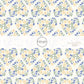 White fabric by the Yard with yellow, green, and blue floral designs