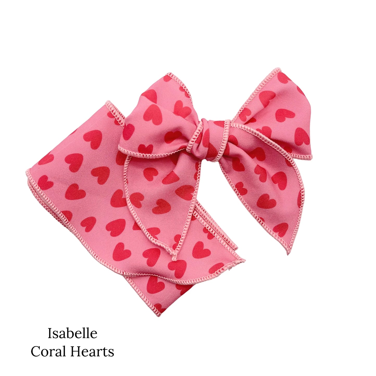 Coral Hearts Bow Strips