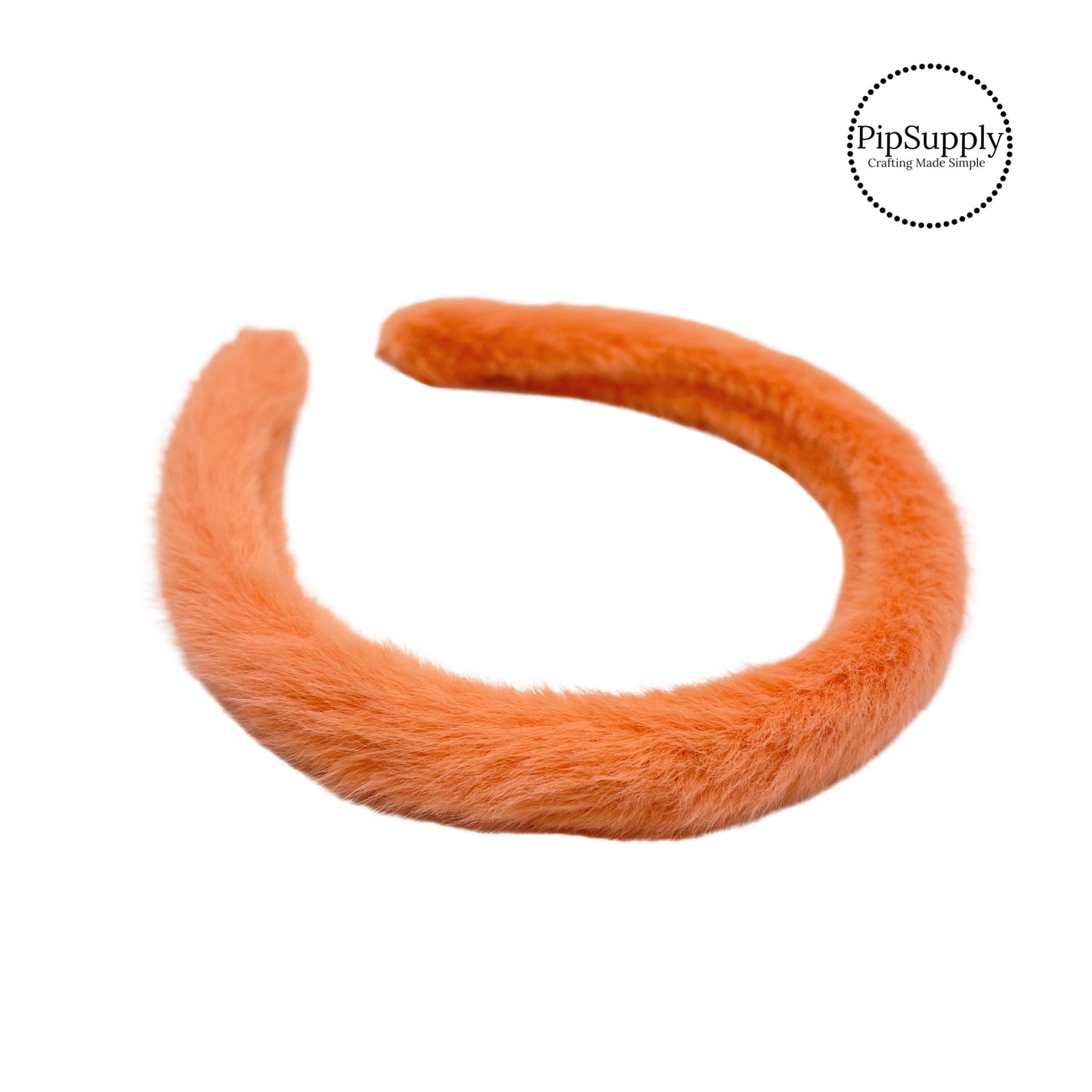 Dreamsicle orange solid soft thin furry headband
