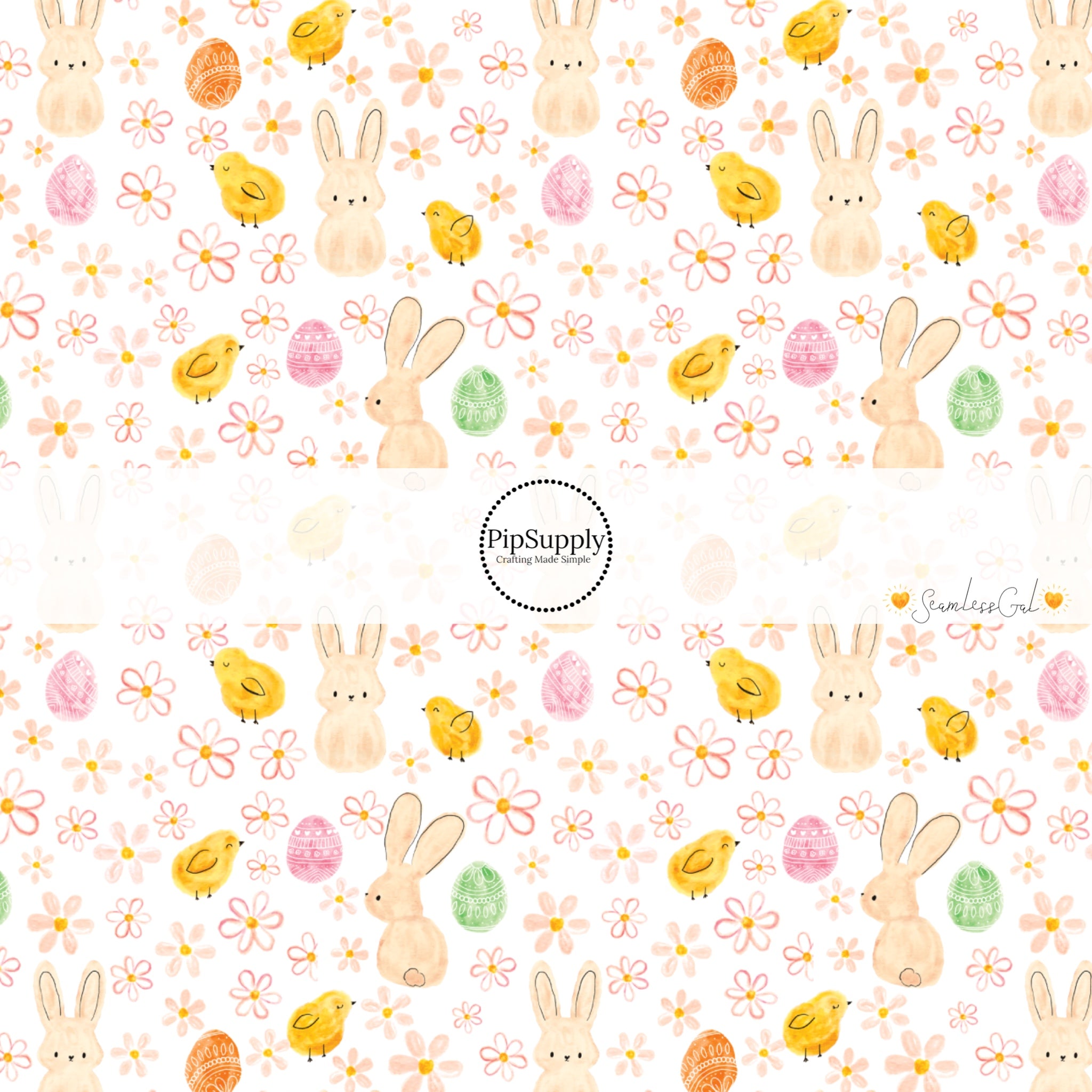 Watercolor Easter Fabric By The Yard - Easter Morning Fabric - Easter ...