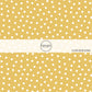 Mustard yellow fabric by the yard with white scattered dots