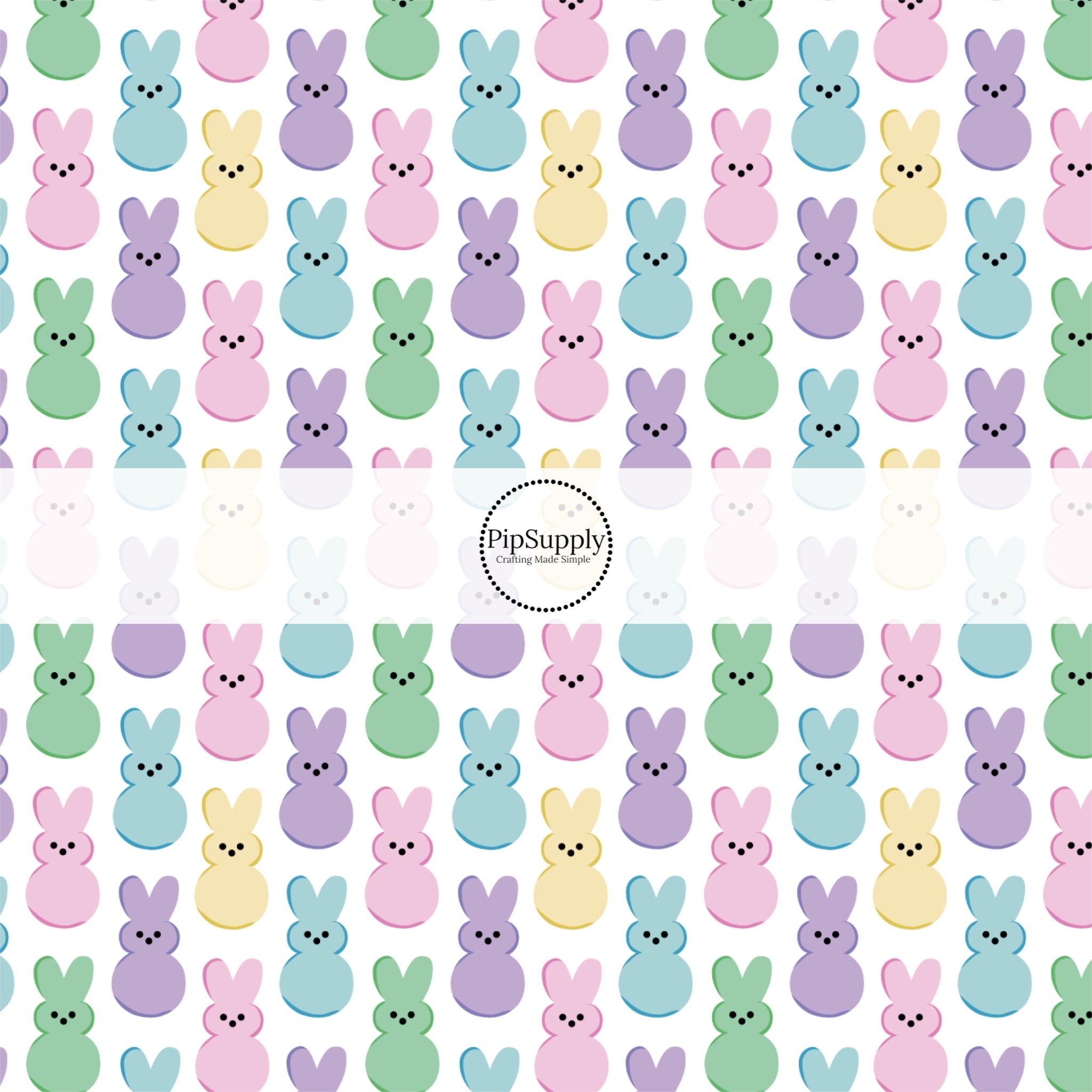 Easter Bunny Fabric By The Yard - Pastel Yummy Bunny Fabric - Spring ...