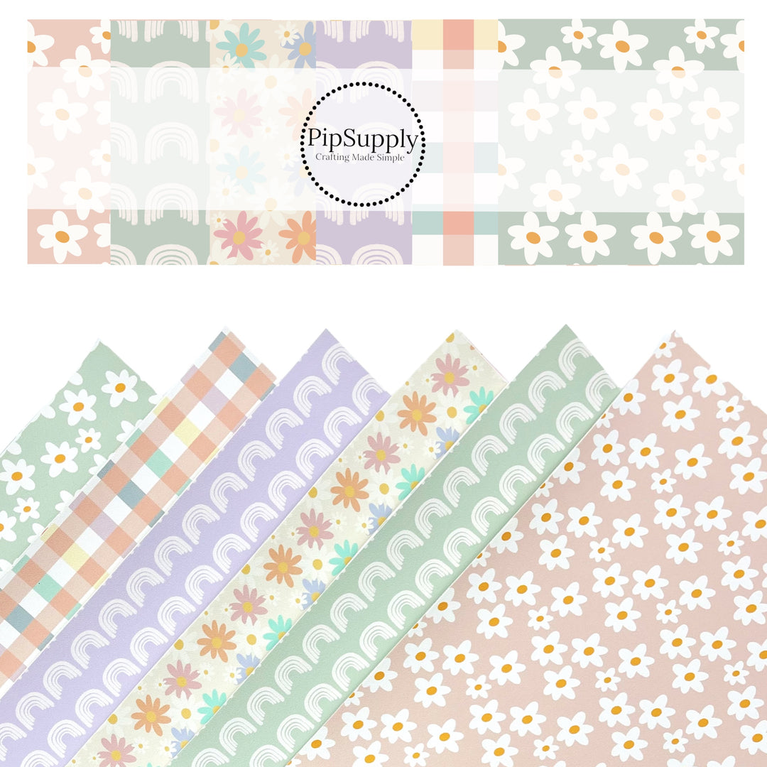 Sea Daisy Faux Leather Sheet