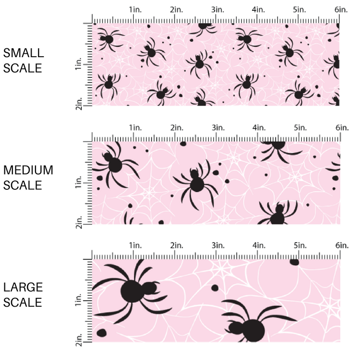 Pink, cream, and black Halloween pattern high quality fabric adaptable for all your crafting needs. Make cute baby headwraps, fun girl hairbows, knotted headbands for adults or kids, clothing, and more!