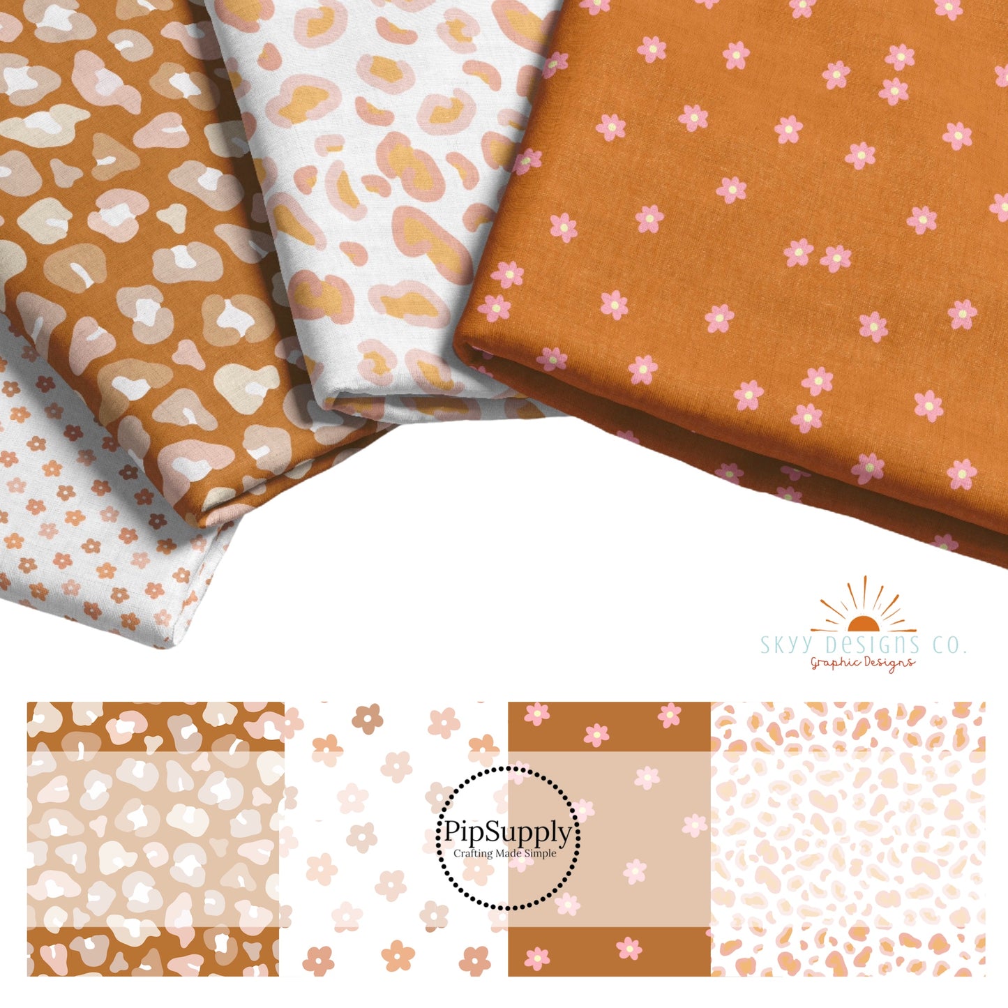 Neutral Floral Leopard  | SKYY Designs Co | Fabric By The Yard