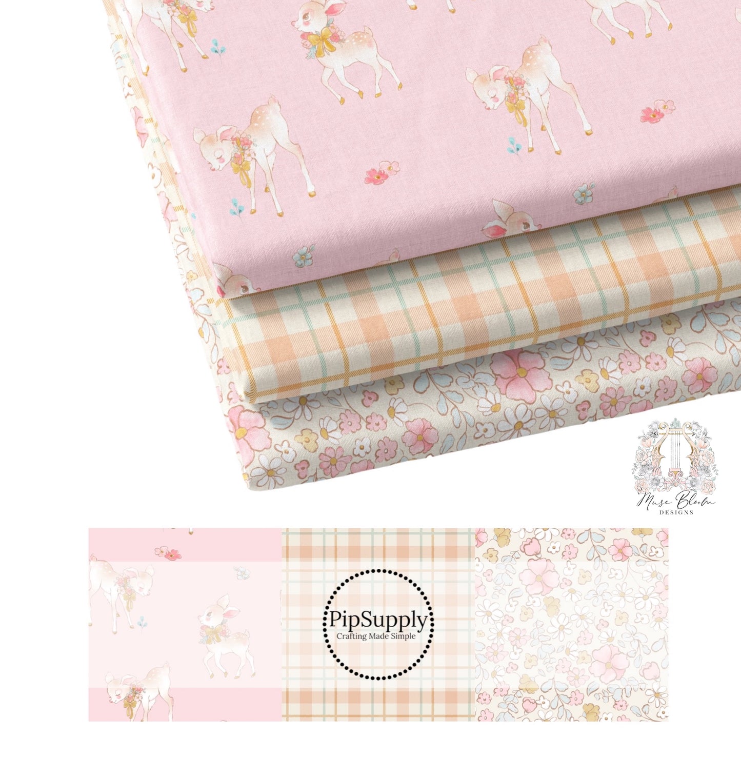 Pink Frost | Muse Bloom Designs | Fabric By The Yard