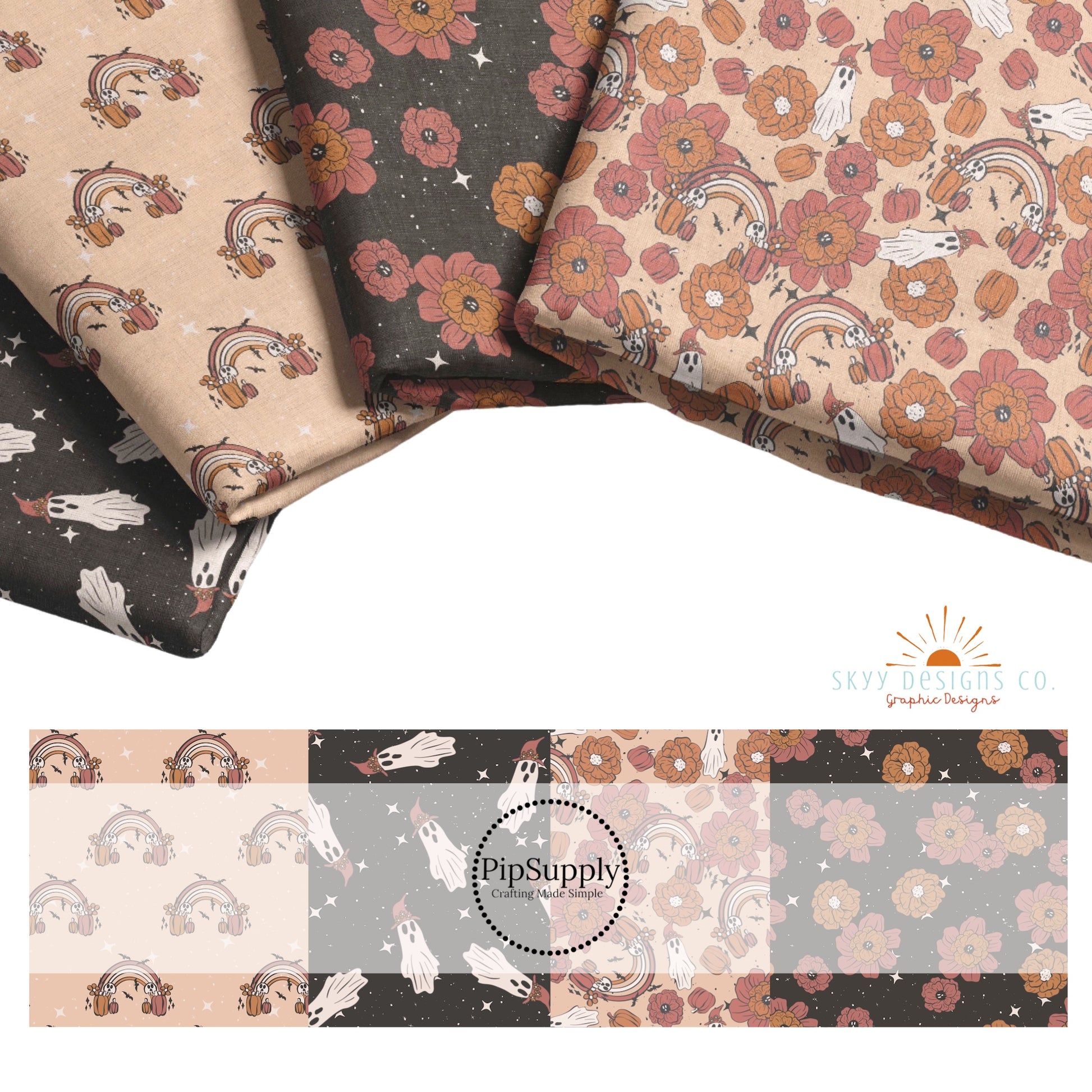     Fabric-Spooky-Boho-Skyy-Design-Halloween-Liverpool-DPB-Ribbed-DIY-Custom-Print