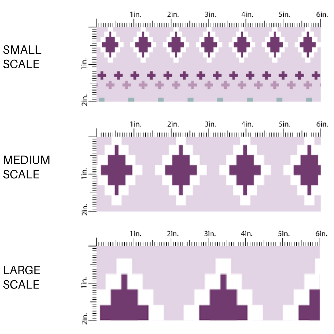 Purple and blue fair isle designed image guide