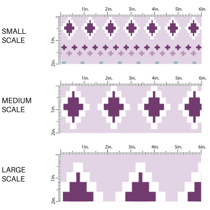 Purple and blue fair isle designed image guide