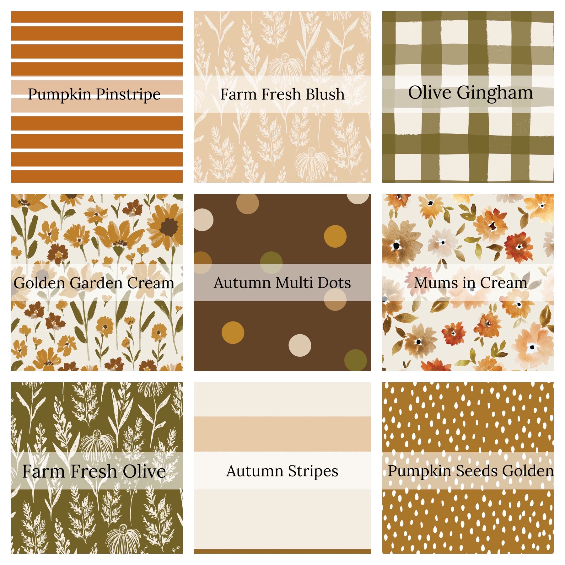 Cream, brown, and green floral, plaid, stripes, and dots high quality fabric adaptable for all your crafting needs. Make cute baby headwraps, fun girl hairbows, knotted headbands for adults or kids, clothing, and more.