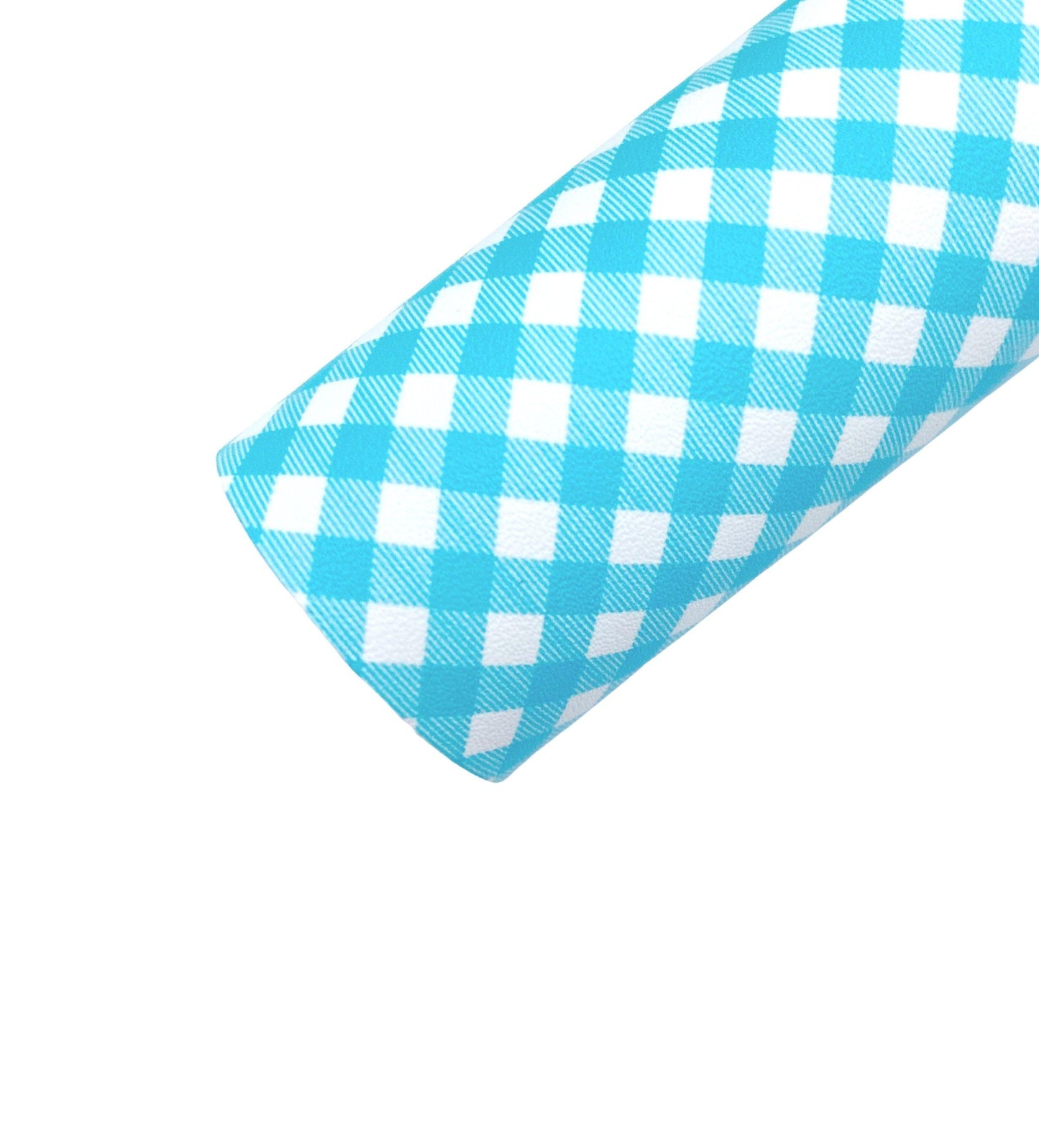 Small Diagonal Plaid | Faux Leather Fabric Sheet - Pretty in Pink Supply