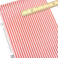 Christmas faux leather sheet with Red and white stripes