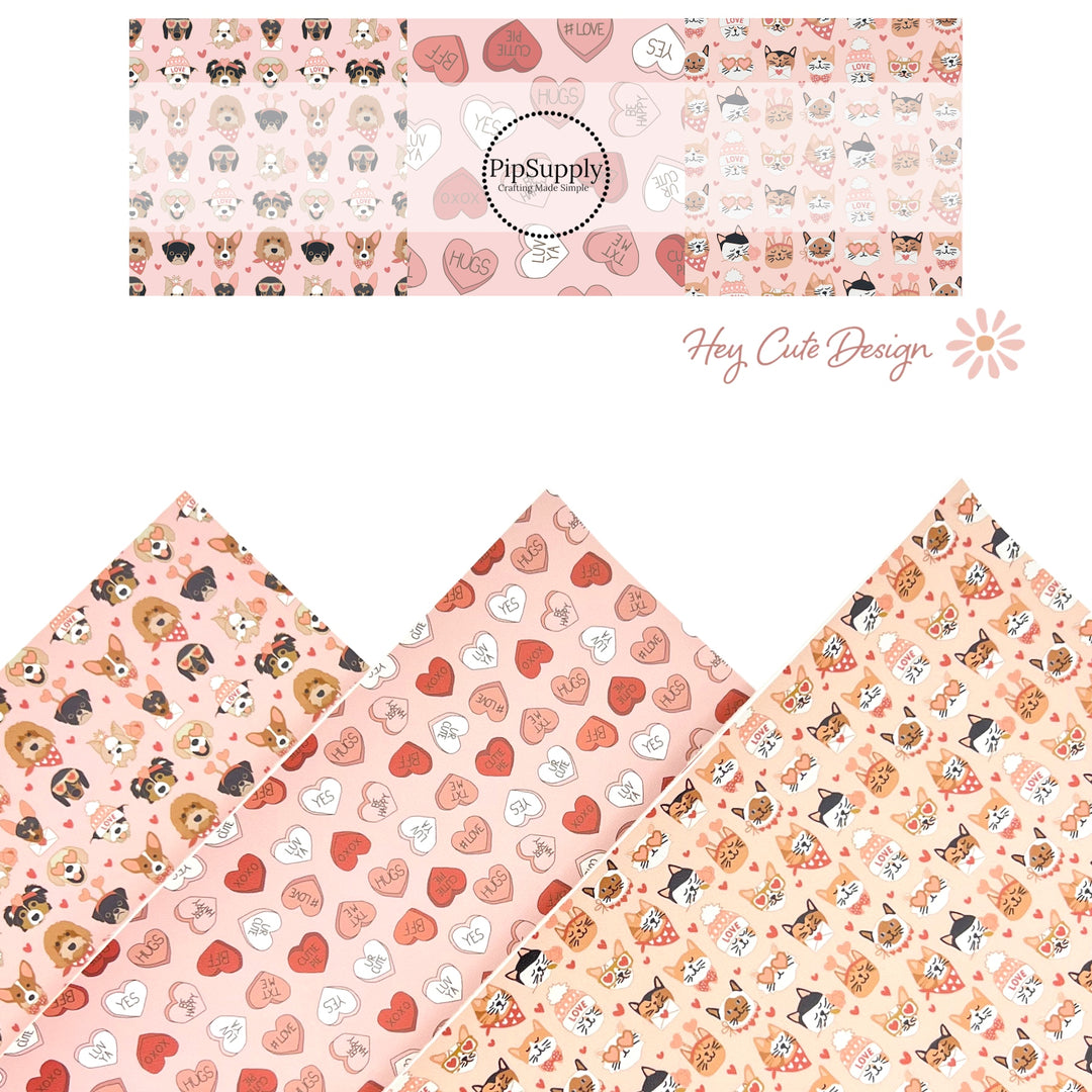 Valentine's Friends | Hey Cute Design | Faux Leather