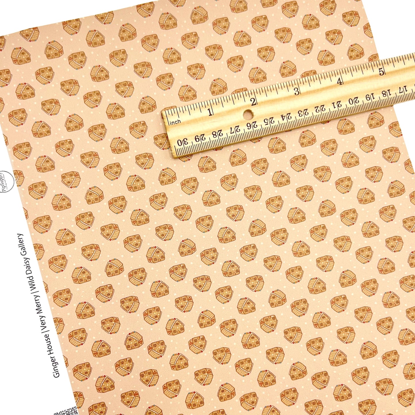 Gingerbread christmas faux leather sheet