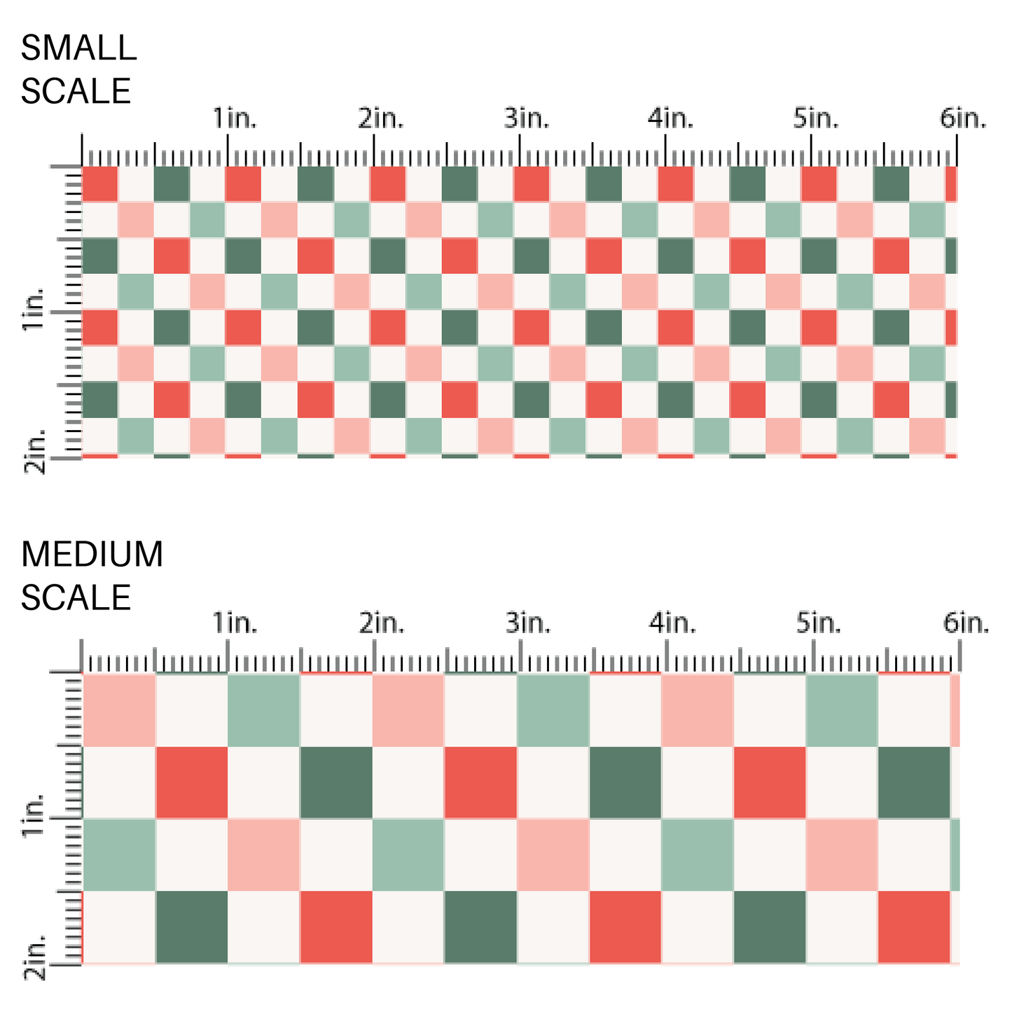 Fabric Scaling guide with a checkered design