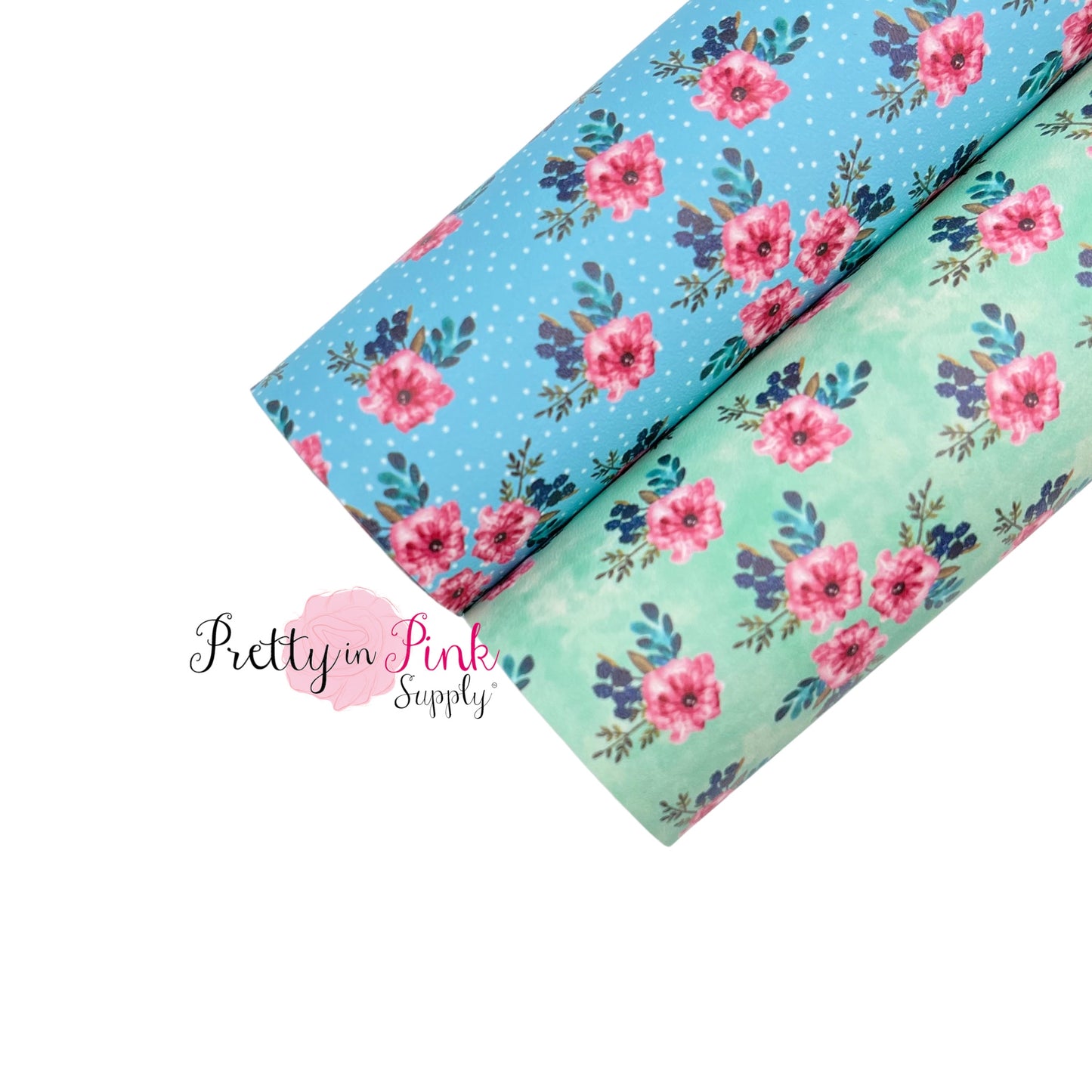 Floral Bliss | Faux Leather Fabric Sheet