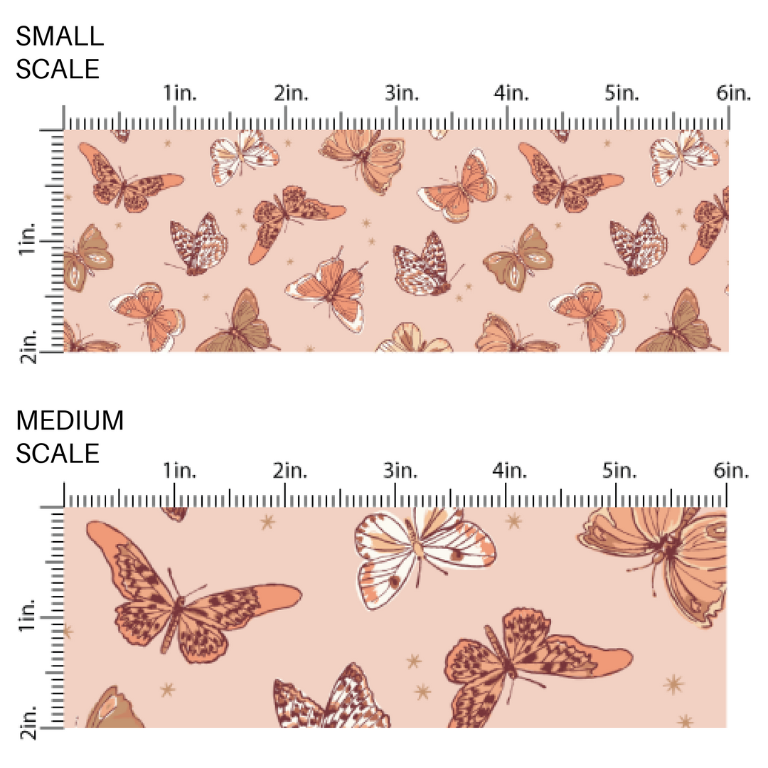 Beige colored image guide with neutral butterflies